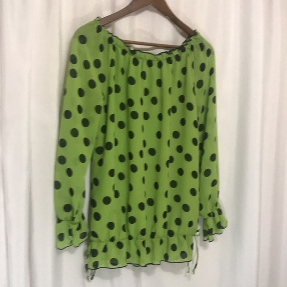 Mischa Polka Dot Top SZ Small - Picture 3 of 10